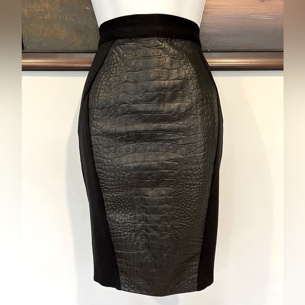 Single Los Angeles pencil leather skirt - Picture 1 of 17